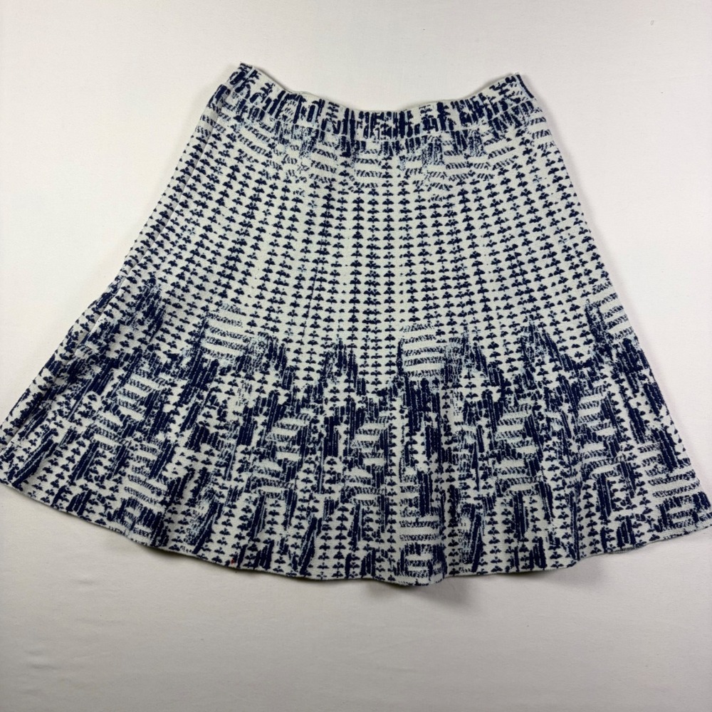 BCBGMAXAZRIA Peyton Skirt Jacquard Knit A-Line Preppy Classic Academia Women S - Picture 7 of 9